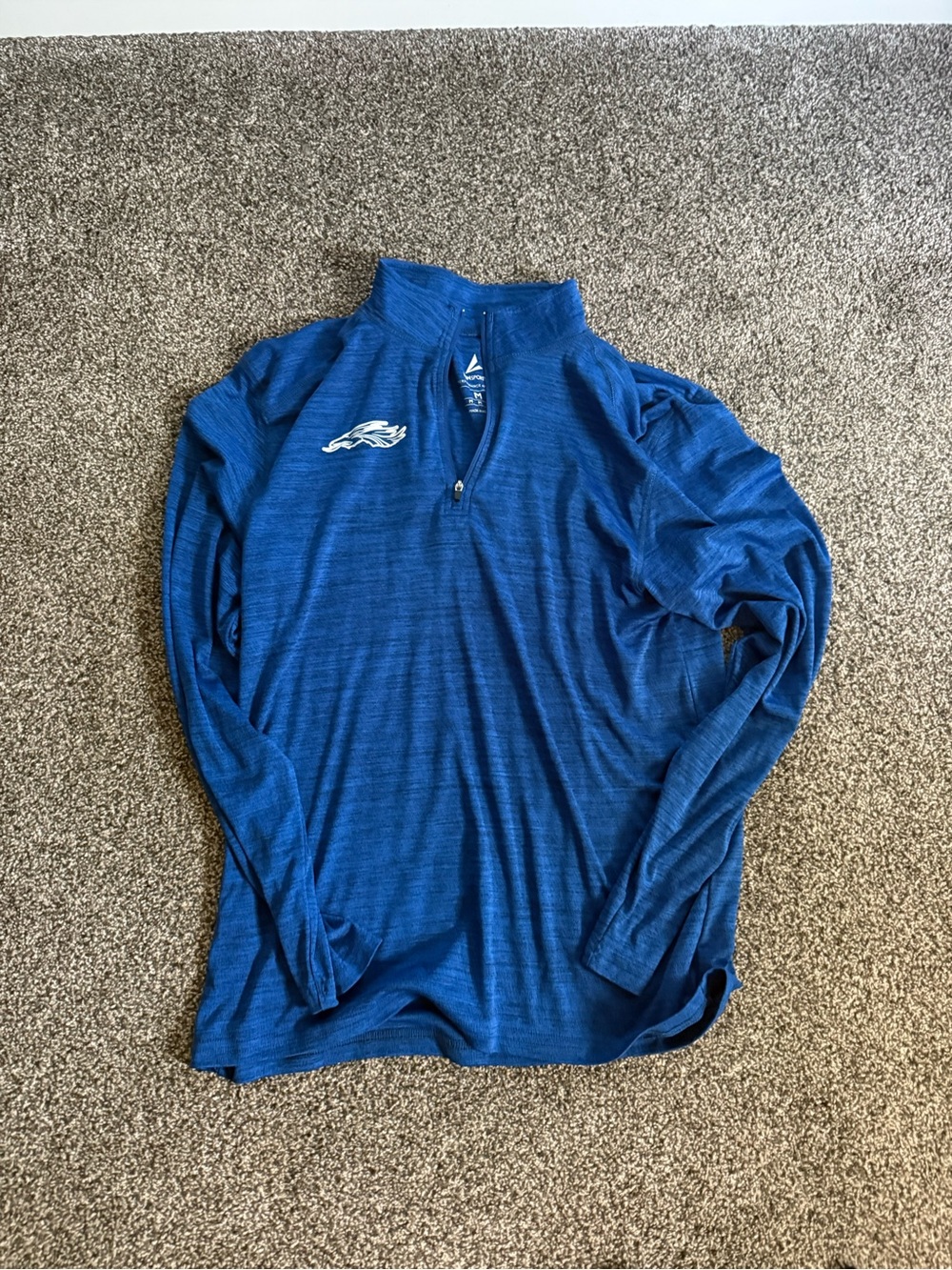 Men's Blue Quarter-Zip Performance Shirt